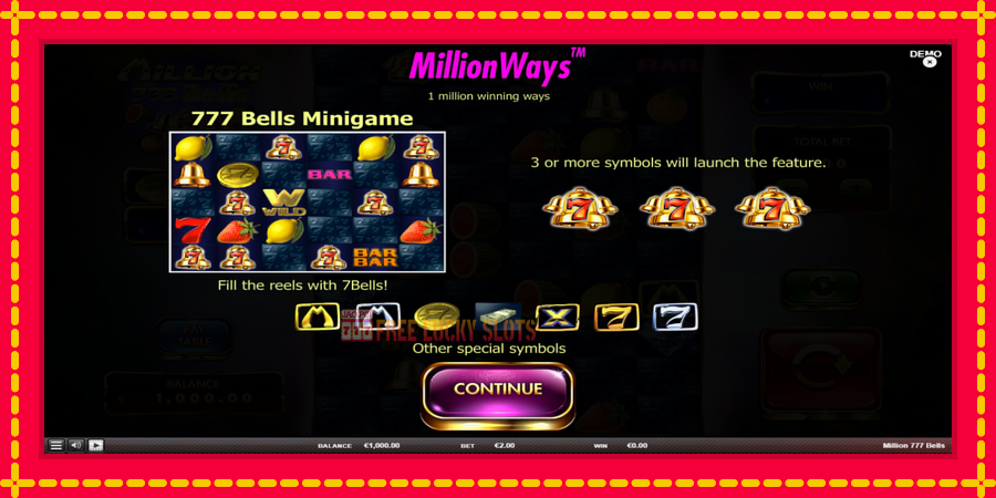 Million 777 Bells: สล็อตแมชชีนพร้อมกราฟิกที่ทันสมัย, รูปภาพ 1