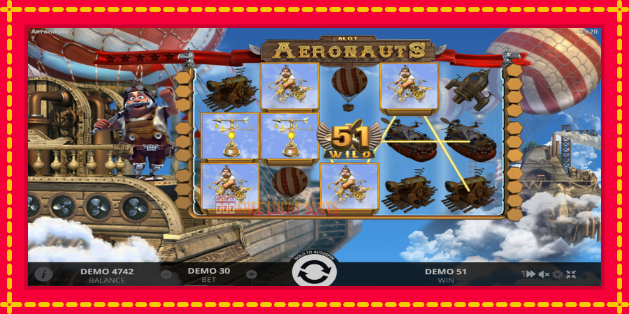 Aeronauts: สล็อตแมชชีนพร้อมกราฟิกที่ทันสมัย, รูปภาพ 3