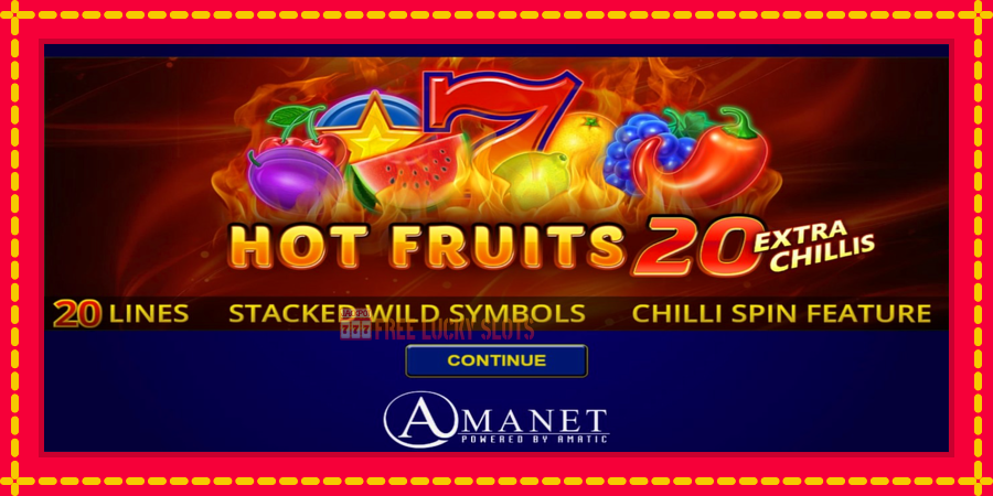 Hot Fruits 20 Extra Chillis: สล็อตแมชชีนพร้อมกราฟิกที่ทันสมัย, รูปภาพ 1