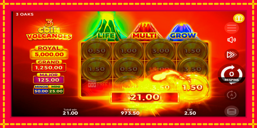 3 Coin Volcanoes: สล็อตแมชชีนพร้อมกราฟิกที่ทันสมัย, รูปภาพ 5