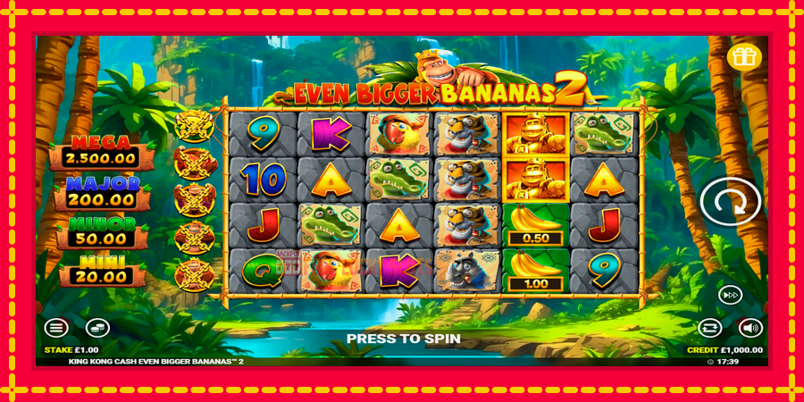 King Kong Cash Even Bigger Bananas 2: สล็อตแมชชีนพร้อมกราฟิกที่ทันสมัย, รูปภาพ 1