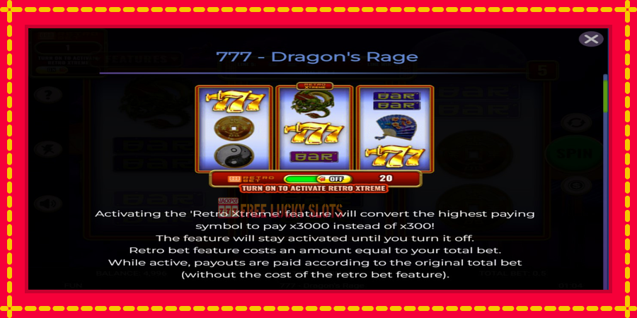 777 - Dragons Rage: สล็อตแมชชีนพร้อมกราฟิกที่ทันสมัย, รูปภาพ 4