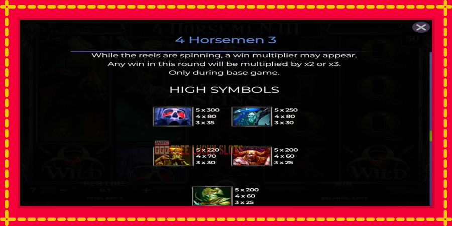 4 Horsemen III: สล็อตแมชชีนพร้อมกราฟิกที่ทันสมัย, รูปภาพ 7