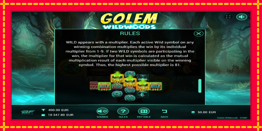 Golem Wildwoods: สล็อตแมชชีนพร้อมกราฟิกที่ทันสมัย, รูปภาพ 5