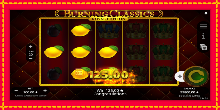 Burning Classics Royal Edition: สล็อตแมชชีนพร้อมกราฟิกที่ทันสมัย, รูปภาพ 3