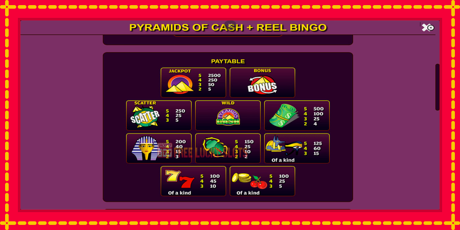 Pyramids of Cash with Reel Bingo: สล็อตแมชชีนพร้อมกราฟิกที่ทันสมัย, รูปภาพ 5