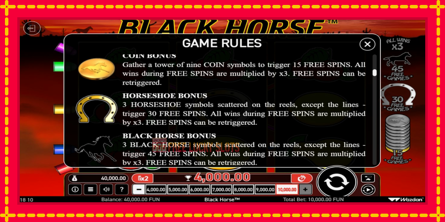 Black Horse: สล็อตแมชชีนพร้อมกราฟิกที่ทันสมัย, รูปภาพ 3