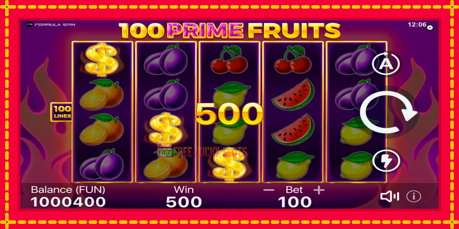 100 Prime Fruits: สล็อตแมชชีนพร้อมกราฟิกที่ทันสมัย, รูปภาพ 2