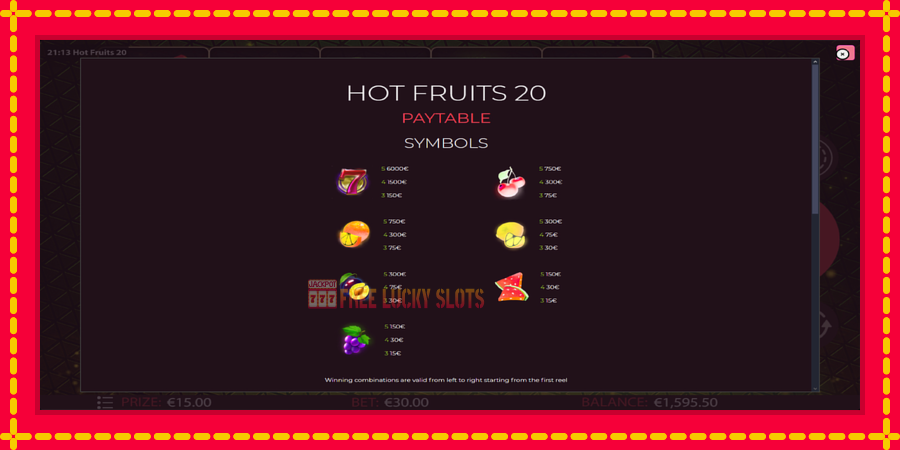 Hot Fruits 20: สล็อตแมชชีนพร้อมกราฟิกที่ทันสมัย, รูปภาพ 5