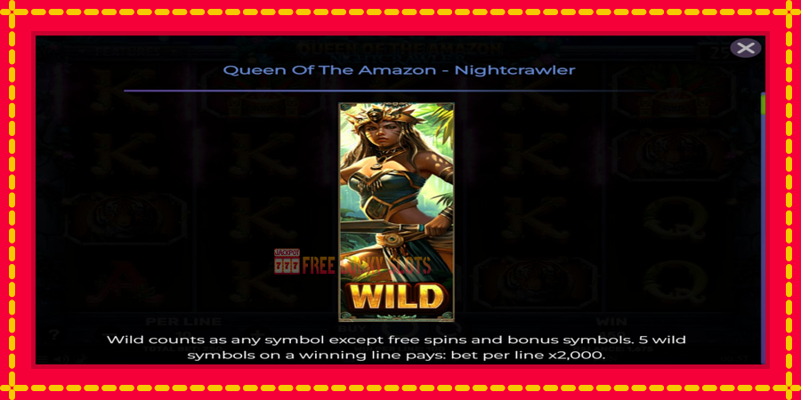 Queen of the Amazon - Nightcrawler: สล็อตแมชชีนพร้อมกราฟิกที่ทันสมัย, รูปภาพ 4