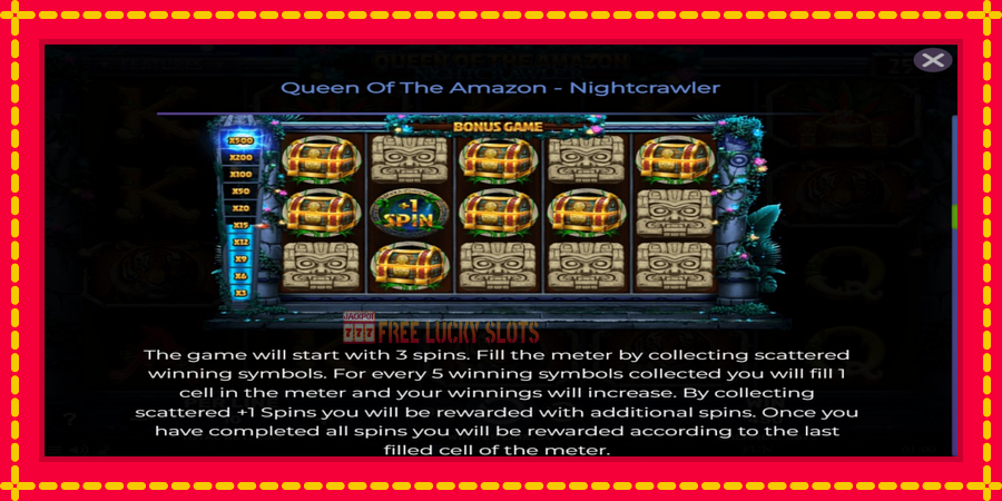 Queen of the Amazon - Nightcrawler: สล็อตแมชชีนพร้อมกราฟิกที่ทันสมัย, รูปภาพ 6