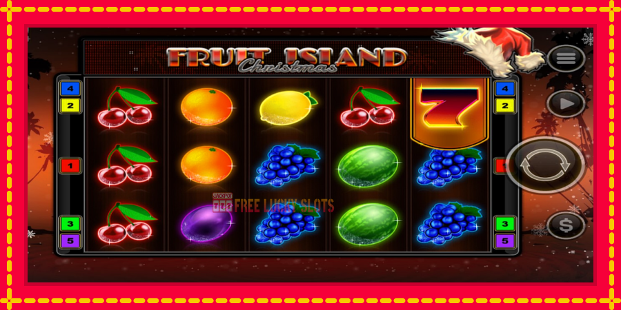 Fruit Island Christmas: สล็อตแมชชีนพร้อมกราฟิกที่ทันสมัย, รูปภาพ 1