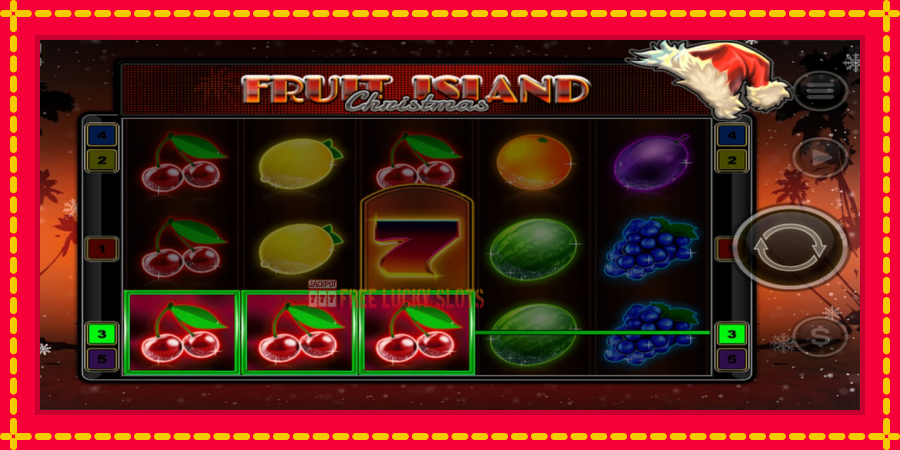 Fruit Island Christmas: สล็อตแมชชีนพร้อมกราฟิกที่ทันสมัย, รูปภาพ 2