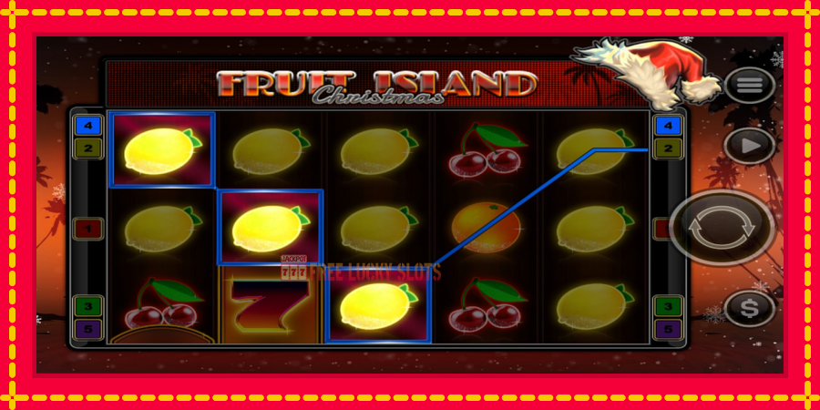 Fruit Island Christmas: สล็อตแมชชีนพร้อมกราฟิกที่ทันสมัย, รูปภาพ 3