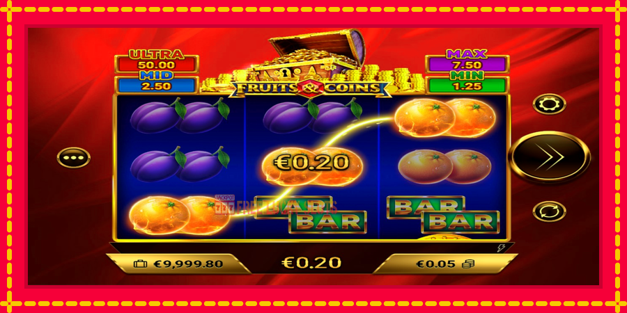 Fruits & Coins: สล็อตแมชชีนพร้อมกราฟิกที่ทันสมัย, รูปภาพ 3