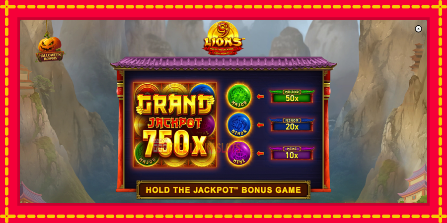 9 Lions Halloween Jackpots: สล็อตแมชชีนพร้อมกราฟิกที่ทันสมัย, รูปภาพ 1