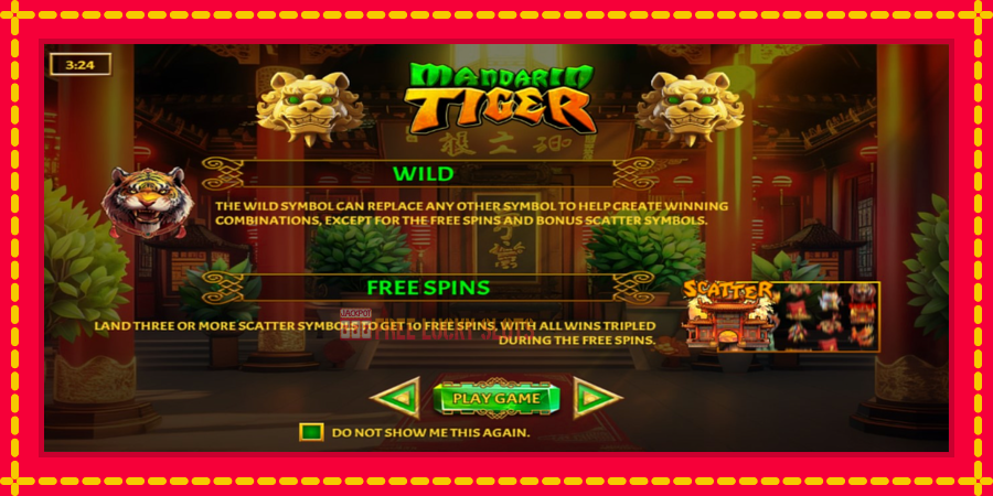 Mandarin Tiger: สล็อตแมชชีนพร้อมกราฟิกที่ทันสมัย, รูปภาพ 1