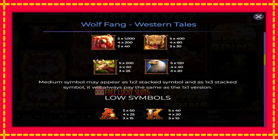 Wolf Fang - Western Tales: สล็อตแมชชีนพร้อมกราฟิกที่ทันสมัย, รูปภาพ 5