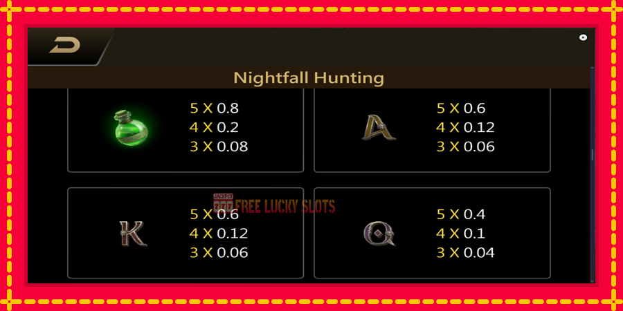 Nightfall Hunting: สล็อตแมชชีนพร้อมกราฟิกที่ทันสมัย, รูปภาพ 6