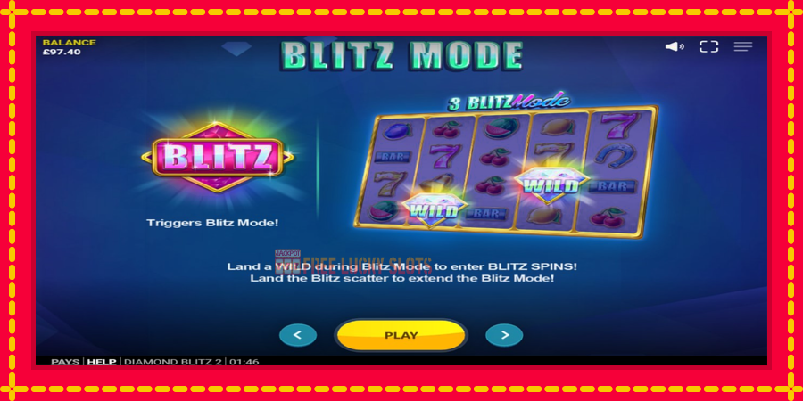 Diamond Blitz 2: สล็อตแมชชีนพร้อมกราฟิกที่ทันสมัย, รูปภาพ 5