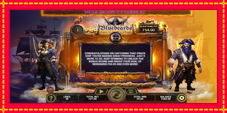 Bluebeard Quest for the Black Pearl: สล็อตแมชชีนพร้อมกราฟิกที่ทันสมัย, รูปภาพ 3