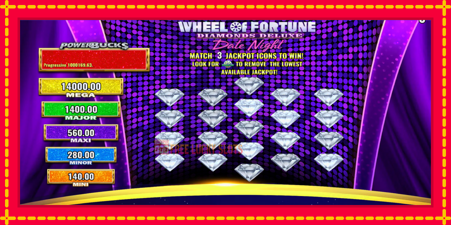 PowerBucks Wheel of Fortune Diamonds Deluxe Date Night: สล็อตแมชชีนพร้อมกราฟิกที่ทันสมัย, รูปภาพ 4