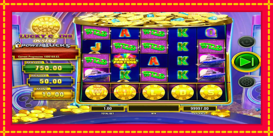 PowerBucks Wheel of Fortune Lucky Coins On Stage: สล็อตแมชชีนพร้อมกราฟิกที่ทันสมัย, รูปภาพ 3