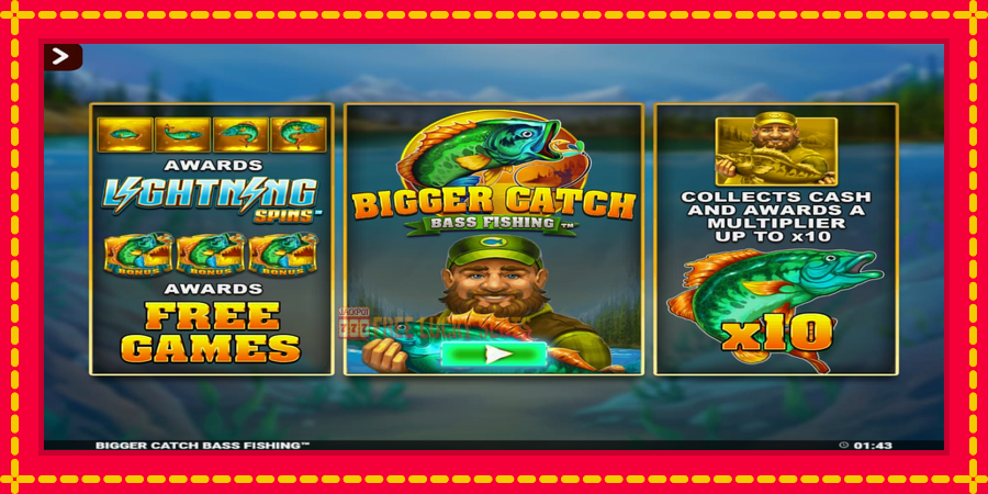 Bigger Catch Bass Fishing Rapid Fire Jackpots: สล็อตแมชชีนพร้อมกราฟิกที่ทันสมัย, รูปภาพ 1