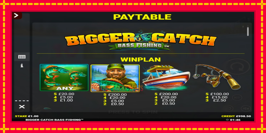 Bigger Catch Bass Fishing Rapid Fire Jackpots: สล็อตแมชชีนพร้อมกราฟิกที่ทันสมัย, รูปภาพ 4