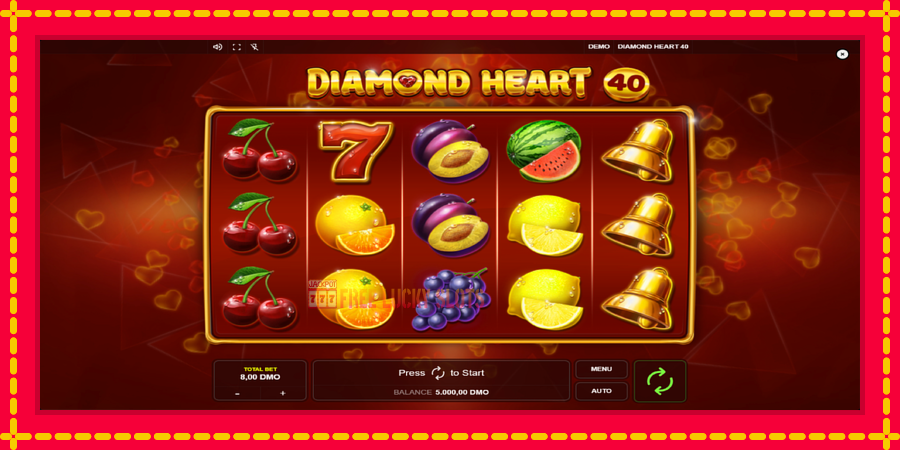 Diamond Heart 40: สล็อตแมชชีนพร้อมกราฟิกที่ทันสมัย, รูปภาพ 1