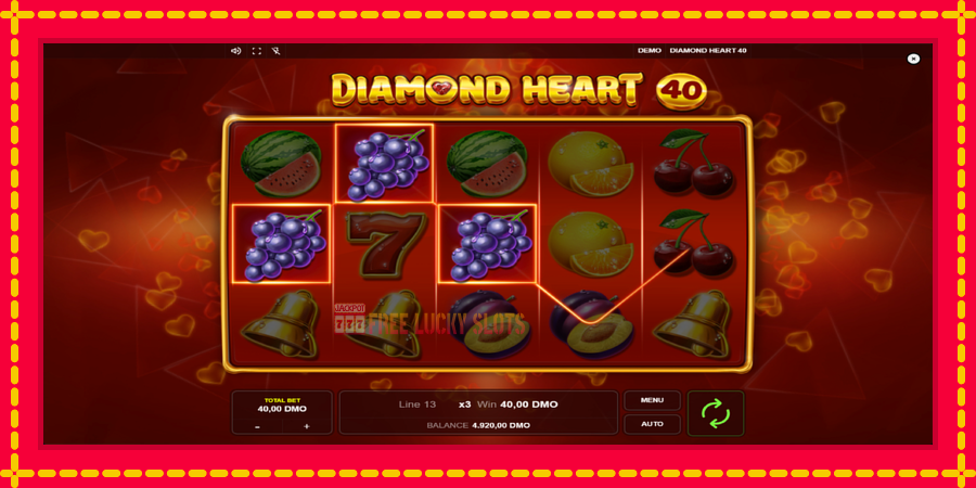 Diamond Heart 40: สล็อตแมชชีนพร้อมกราฟิกที่ทันสมัย, รูปภาพ 2