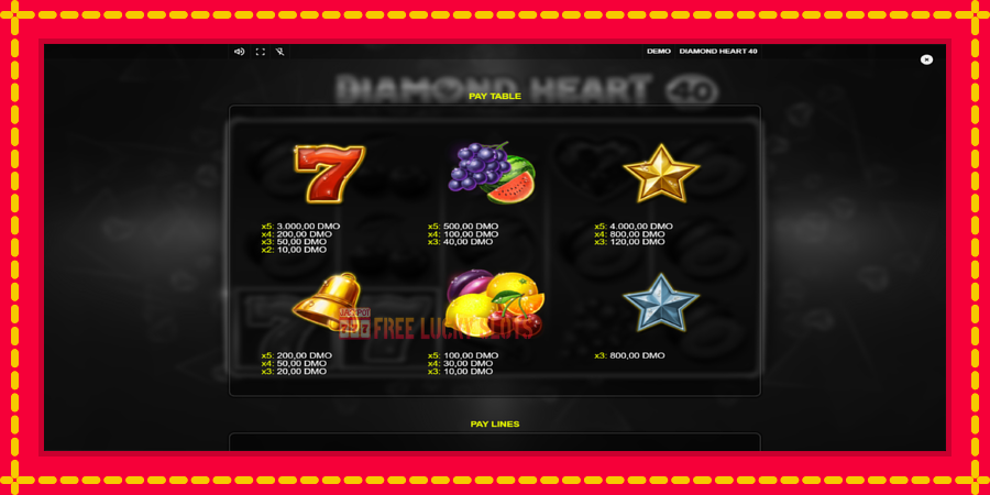 Diamond Heart 40: สล็อตแมชชีนพร้อมกราฟิกที่ทันสมัย, รูปภาพ 5