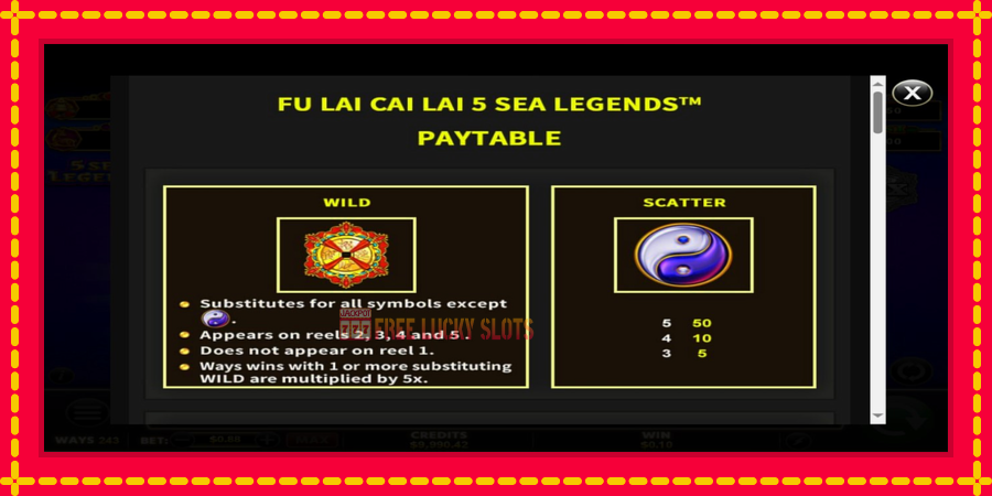 Fu Lai Cai Lai 5 Sea Legends: สล็อตแมชชีนพร้อมกราฟิกที่ทันสมัย, รูปภาพ 5