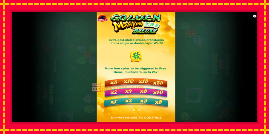 Golden Mahjong Deluxe: สล็อตแมชชีนพร้อมกราฟิกที่ทันสมัย, รูปภาพ 1