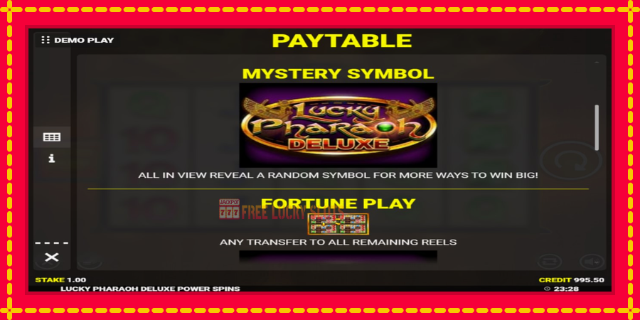 Lucky Pharaoh Deluxe Fortune Play: สล็อตแมชชีนพร้อมกราฟิกที่ทันสมัย, รูปภาพ 5