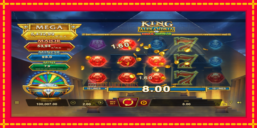 King of Alexandria Mega Moolah: สล็อตแมชชีนพร้อมกราฟิกที่ทันสมัย, รูปภาพ 2