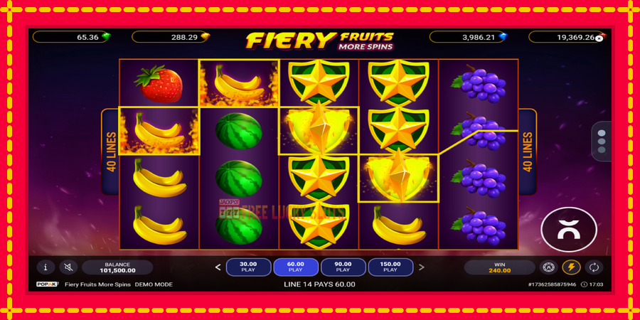 Fiery Fruits More Spins: สล็อตแมชชีนพร้อมกราฟิกที่ทันสมัย, รูปภาพ 3