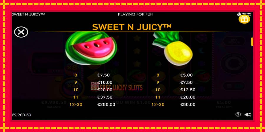 Sweet N Juicy: สล็อตแมชชีนพร้อมกราฟิกที่ทันสมัย, รูปภาพ 5