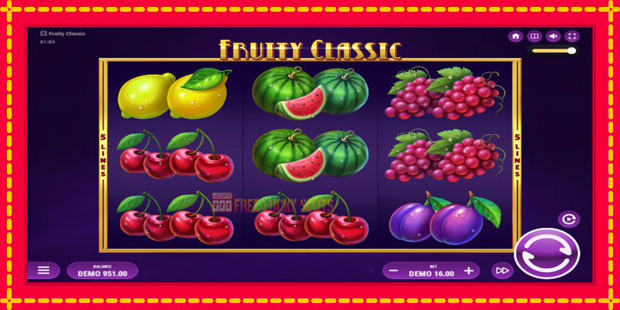 Fruity Classic: สล็อตแมชชีนพร้อมกราฟิกที่ทันสมัย, รูปภาพ 1