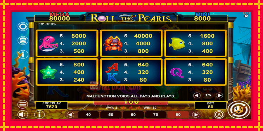 Roll The Pearls Hold & Win: สล็อตแมชชีนพร้อมกราฟิกที่ทันสมัย, รูปภาพ 5