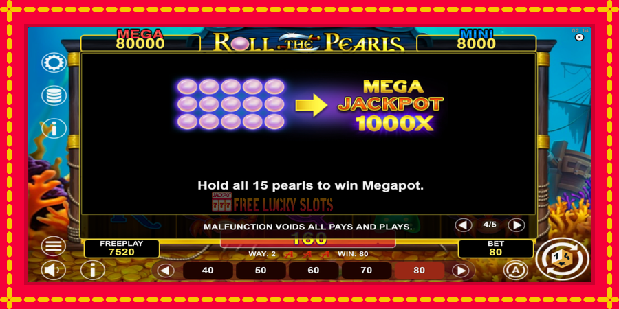 Roll The Pearls Hold & Win: สล็อตแมชชีนพร้อมกราฟิกที่ทันสมัย, รูปภาพ 7