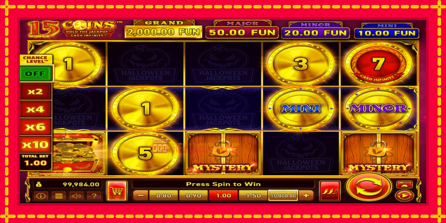 15 Coins Grand Gold Edition Halloween Jackpot: สล็อตแมชชีนพร้อมกราฟิกที่ทันสมัย, รูปภาพ 2