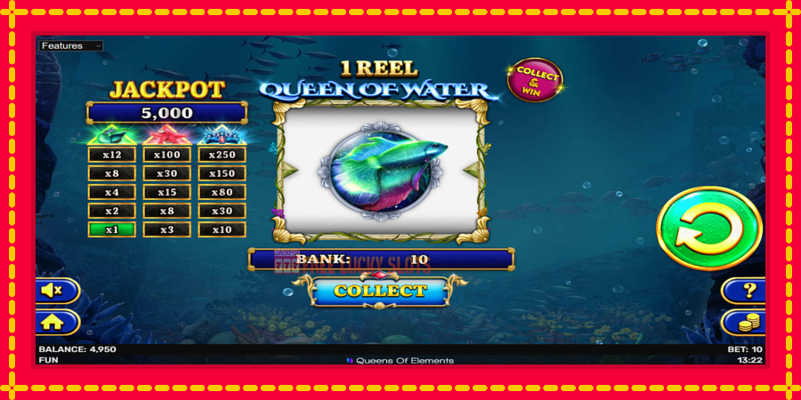 1 Reel Queen of Water: สล็อตแมชชีนพร้อมกราฟิกที่ทันสมัย, รูปภาพ 4