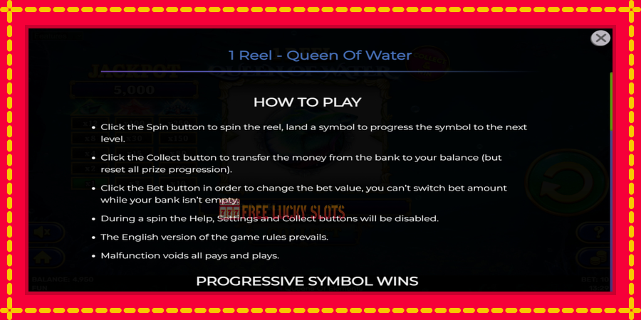 1 Reel Queen of Water: สล็อตแมชชีนพร้อมกราฟิกที่ทันสมัย, รูปภาพ 5