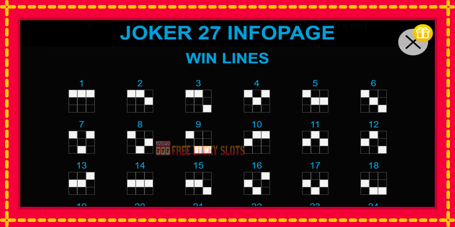 Joker 27: สล็อตแมชชีนพร้อมกราฟิกที่ทันสมัย, รูปภาพ 3