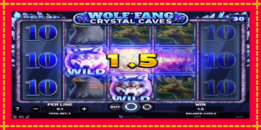 Wolf Fang - Crystal Caves: สล็อตแมชชีนพร้อมกราฟิกที่ทันสมัย, รูปภาพ 3