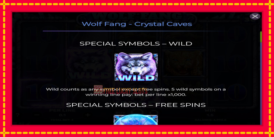 Wolf Fang - Crystal Caves: สล็อตแมชชีนพร้อมกราฟิกที่ทันสมัย, รูปภาพ 4