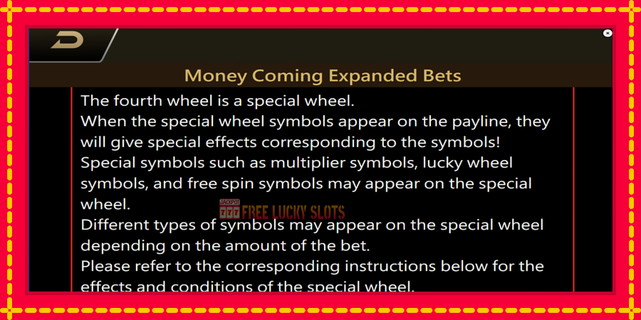 Money Coming 2 – Expanded Bets: สล็อตแมชชีนพร้อมกราฟิกที่ทันสมัย, รูปภาพ 5