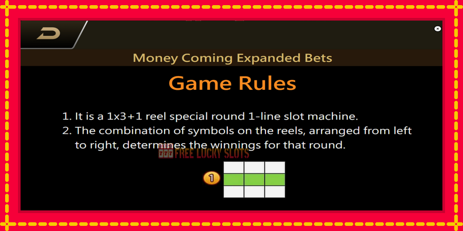 Money Coming 2 – Expanded Bets: สล็อตแมชชีนพร้อมกราฟิกที่ทันสมัย, รูปภาพ 7