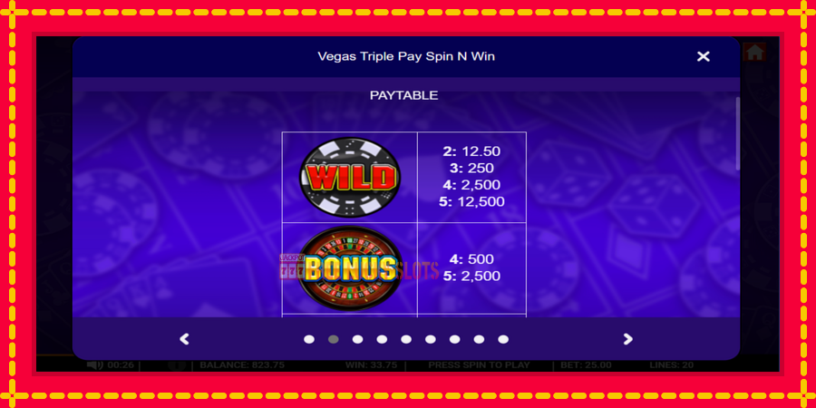 Vegas Triple Pay Spin n Win: สล็อตแมชชีนพร้อมกราฟิกที่ทันสมัย, รูปภาพ 3